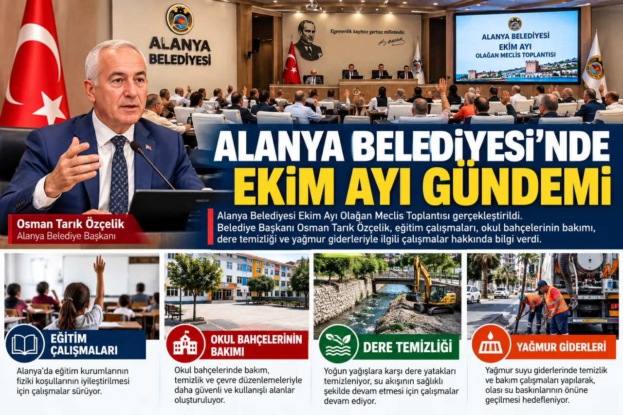 ALANYA BELEDİYESİ’NDE EKİM AYI MECLİSİ TOPLANDI